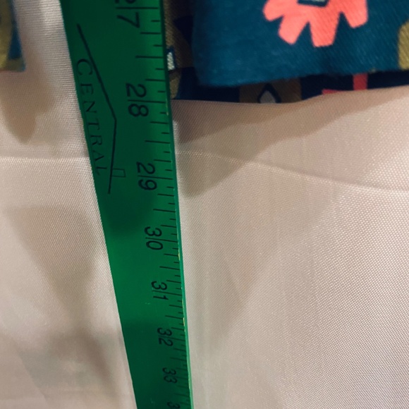 Boden geo print wide leg pant in blue, green and pink. Sz 12 - Picture 9 of 9